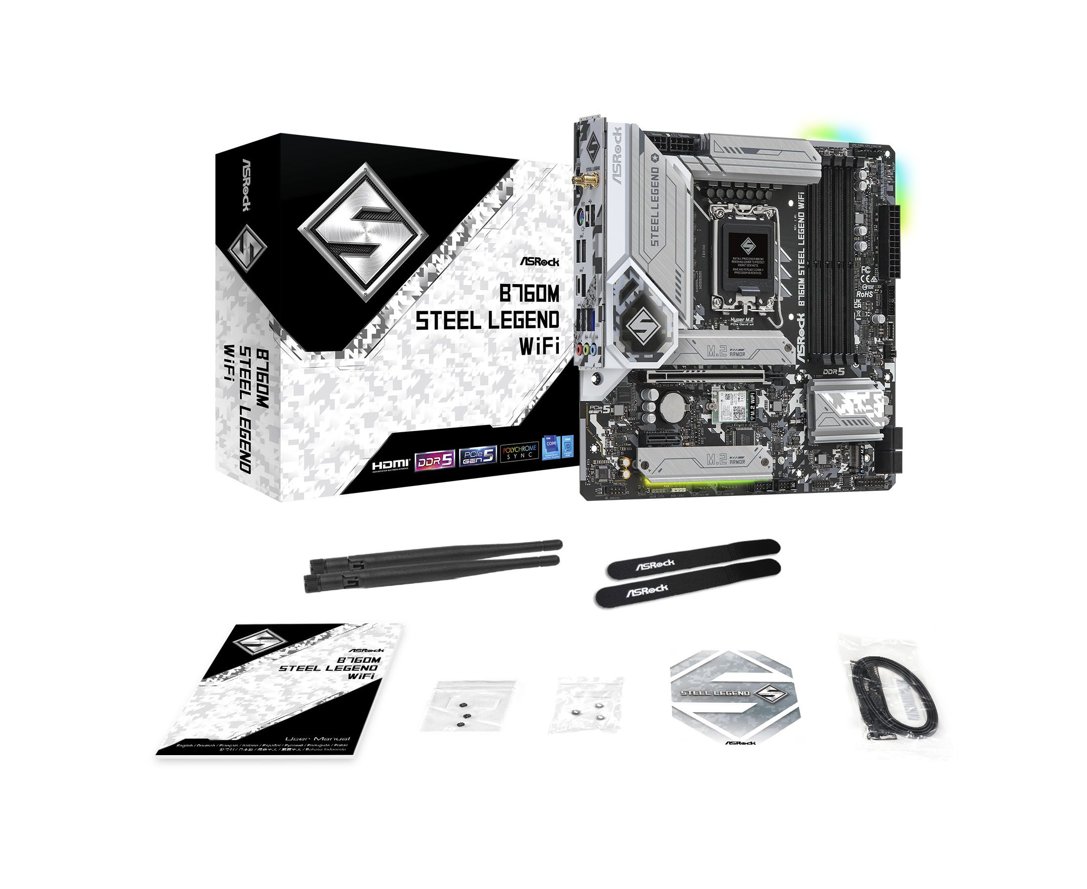 Asrock B M Steel Legend Wifi Ddr Dual M Pcie Usb Usb