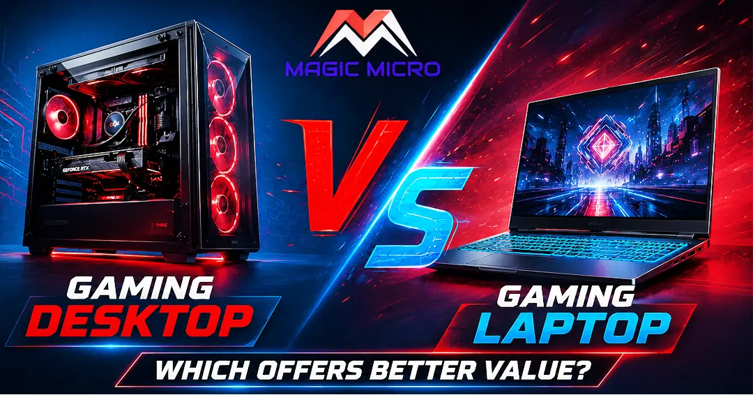 Read more about the article Gaming Laptop vs Desktop: Which Offers Better Value? Magic Micro