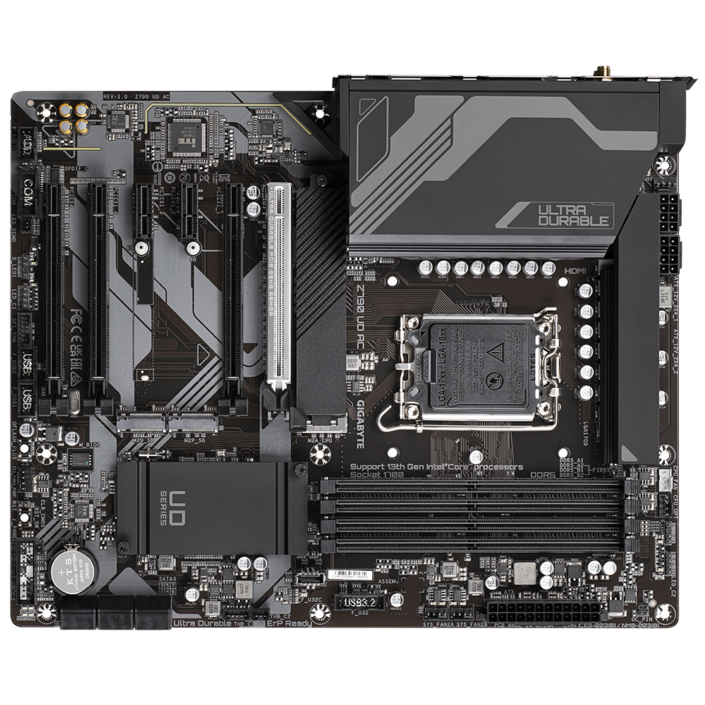 GIGABYTE Z790 UD AC, DDR5, Triple M.2, PCIe 5.0, USB 3.2, USB Type-C ...