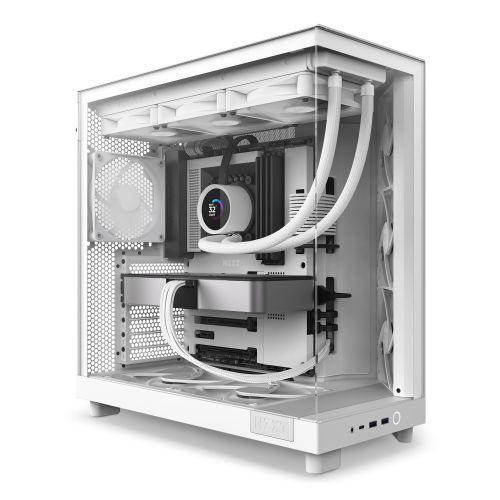 NZXT H6 Flow White Dual-Chamber Mid-Tower Airflow Case